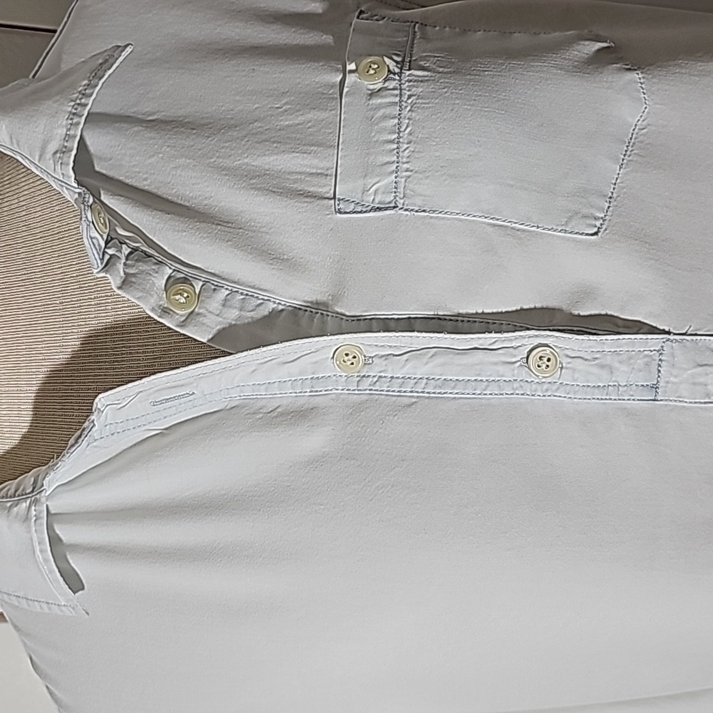 Per Se women's pop over Henley style shirt. Size medium. Long sleeves. White. - Picture 2 of 9